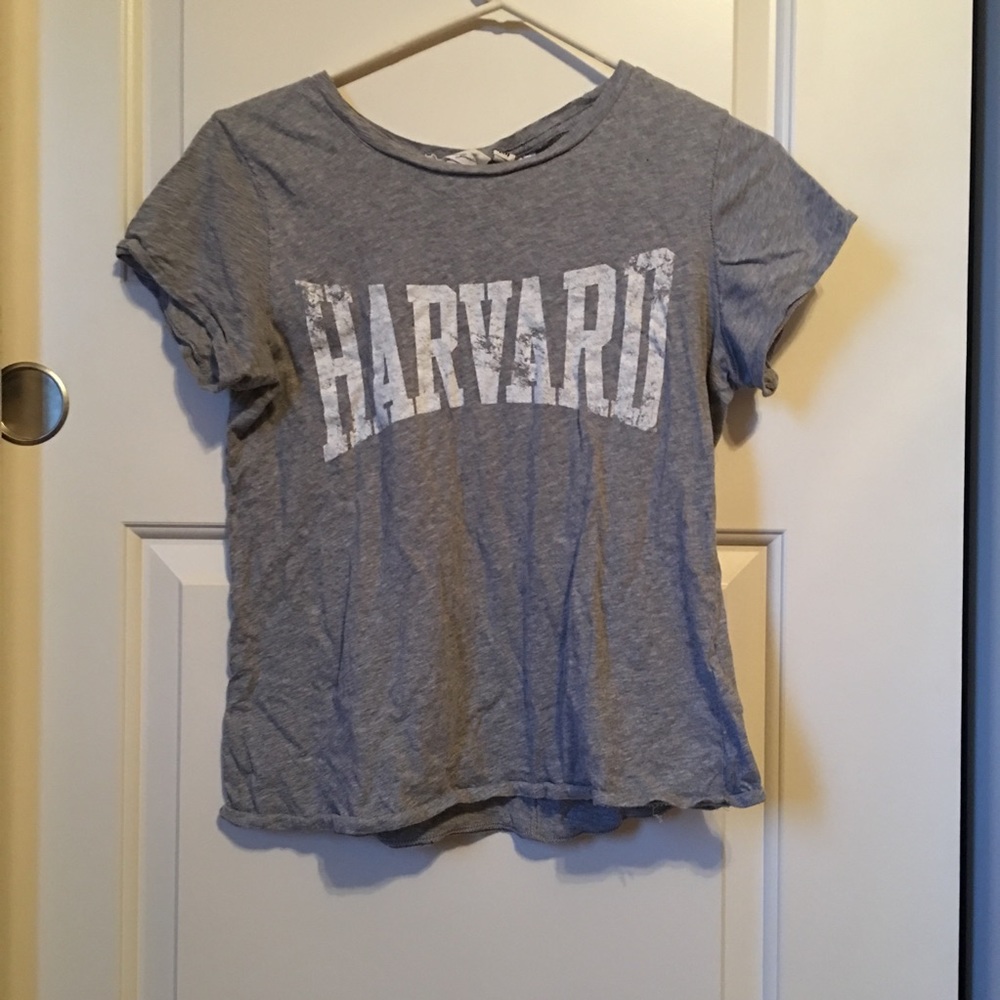 gray harvard tee